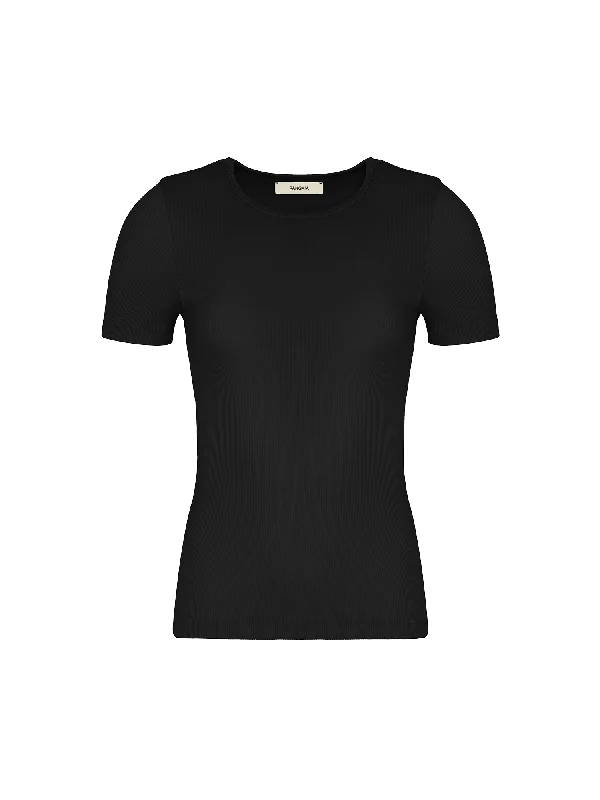 Women's 365 Lightweight Rib T-Shirt—black