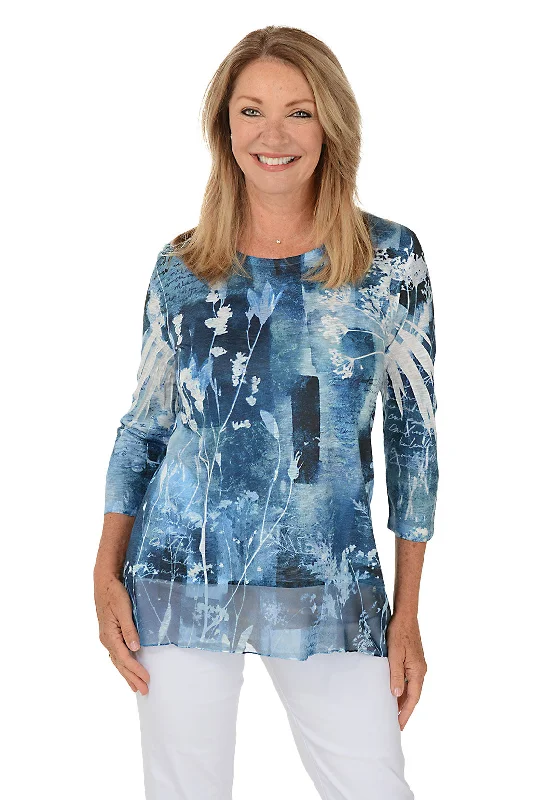 Mariposa 3/4 Sleeve Chiffon Tunic