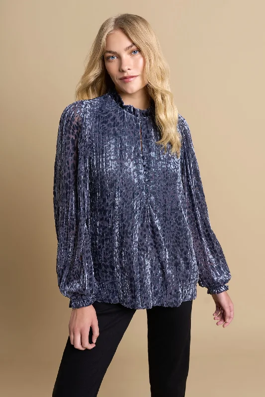 Velvet Burnout Blouse