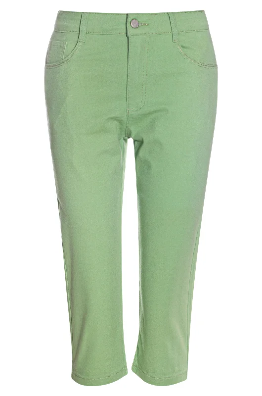 Coloured Cotton Below Knee Jeans | CRISP APPLE | 6924AR