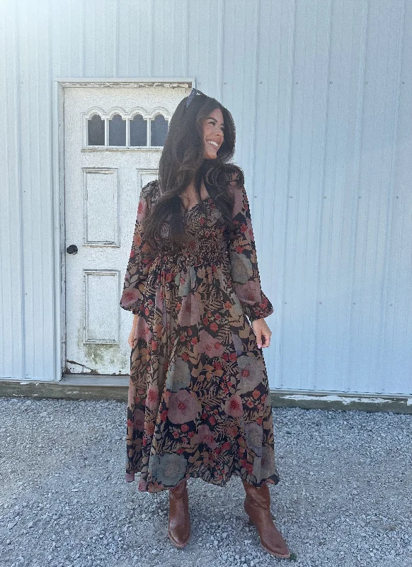 [Pre-Order!] Fall Blooms Maxi Dress