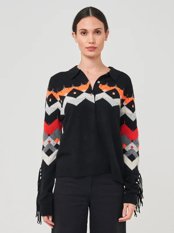 Fraya Fringe Polo Jumper