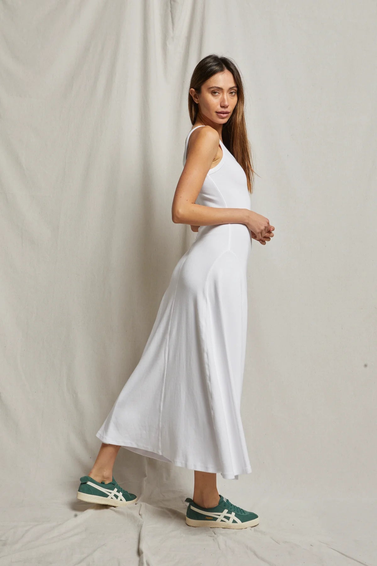 Perfect White Tee - Mimi Ribbed Maxi Dress