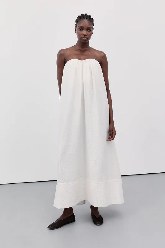 SHANIYA CREAM MARLE MIDI DRESS