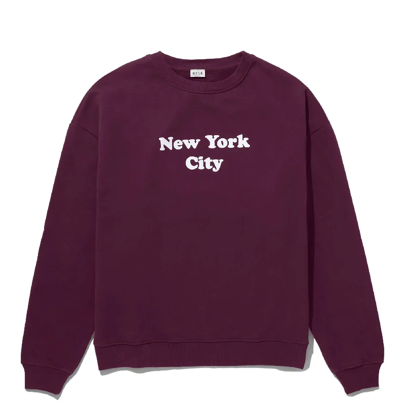 The Oversized New York City Sweatshirt - Merlot