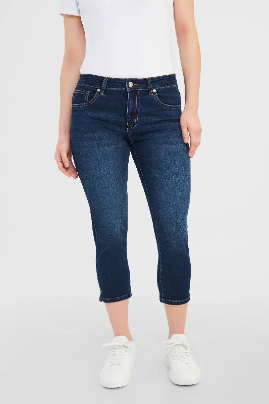 Capri 5 poches en jeans - Femme