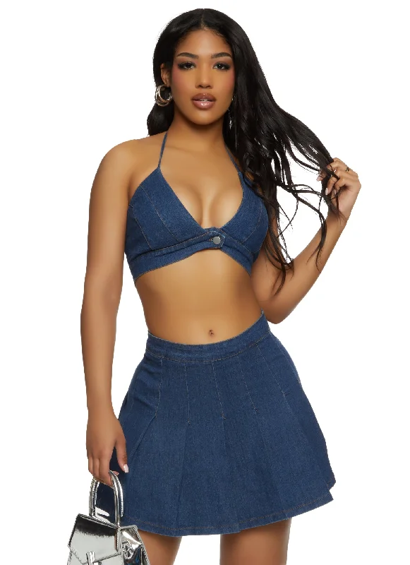 Haute Monde Denim Bralette