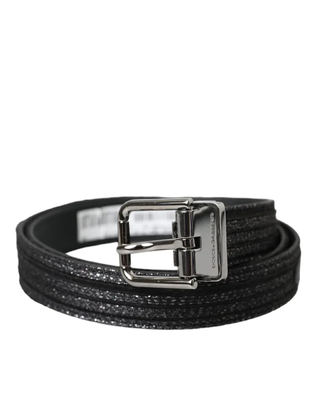 Dolce & Gabbana  Jacquard Stripes  Metal Buckle Men's Belt