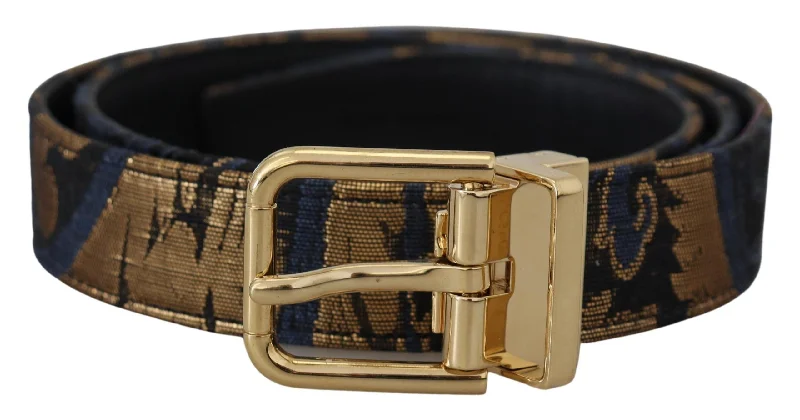 Dolce & Gabbana multi Jacquard Leather Logo Buckle Women's Belt