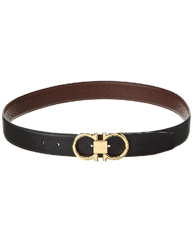 Ferragamo Gancini Reversible & Adjustable Leather Belt