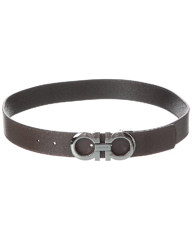 Ferragamo Gancini Reversible & Adjustable Leather Belt