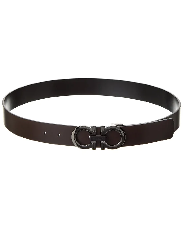 Ferragamo Gancini Reversible & Adjustable Leather Belt