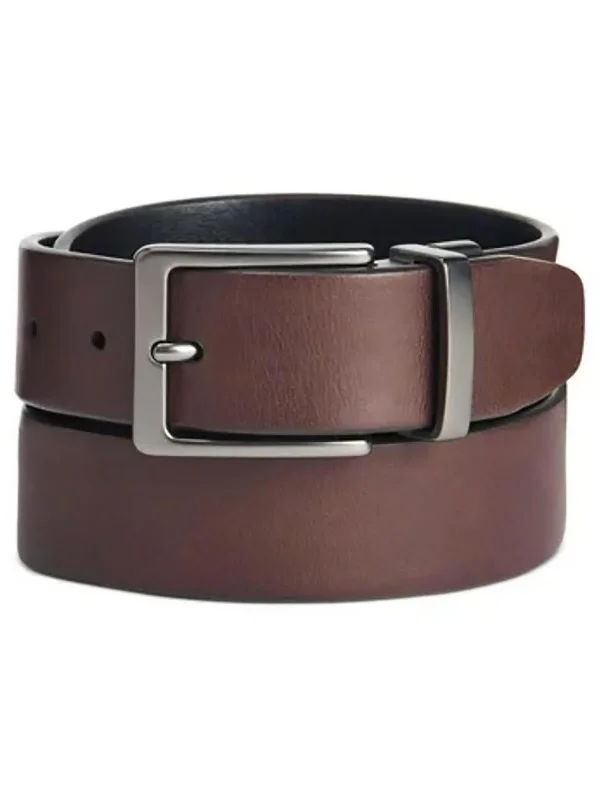 Mens Faux Leather Textured Casual Belt