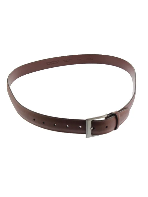 Mens Leather Flat Strap Dress Belt