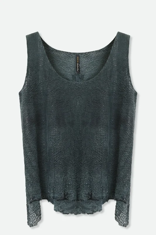 KYA PERFORATED LEATHER TANK TOP