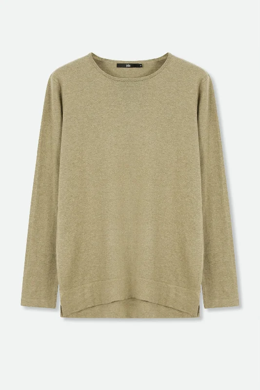 LIMITED EDITION STEVIE LONG SLEEVE CREW IN KNIT PIMA COTTON