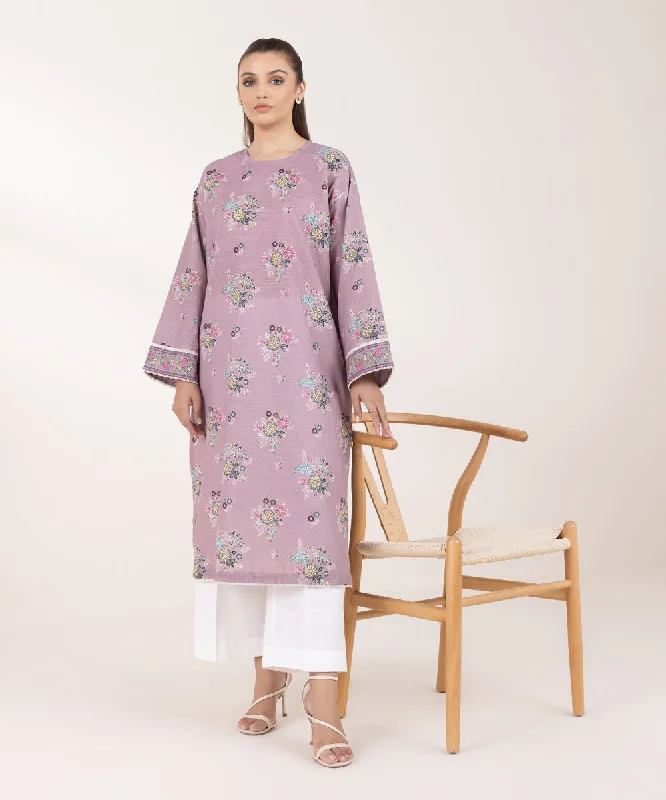 Printed Khaddar Shirt