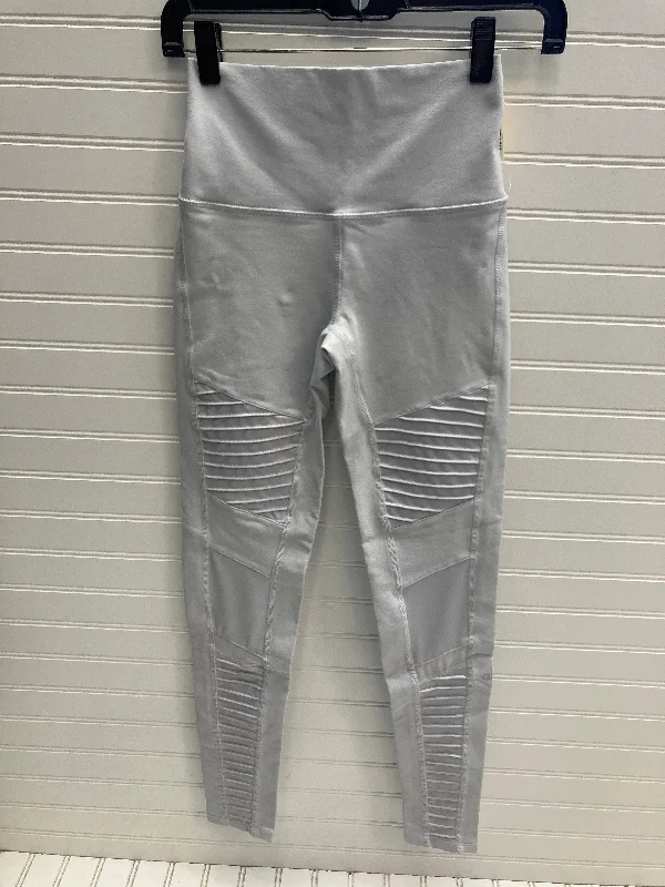 Athletic Leggings By Alo In Grey, Size: S