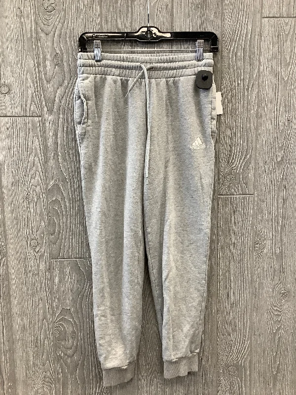 Athletic Pants By Adidas In Grey, Size: Xs