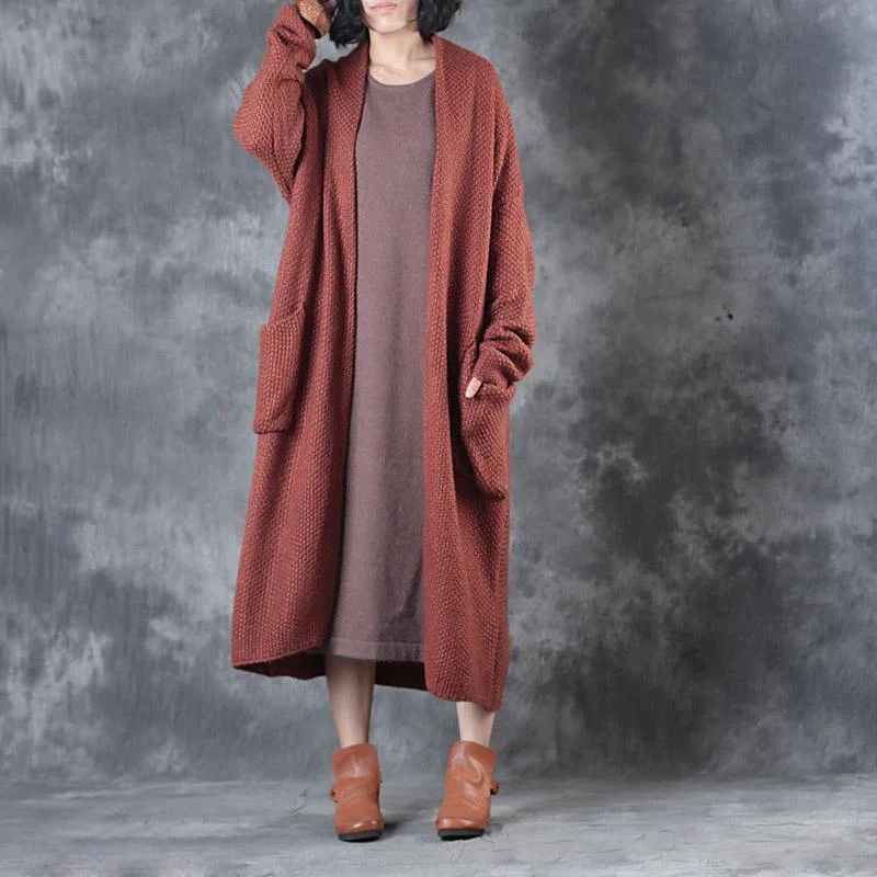 autumn plus size  woolen cardigans plus size casual long sleeve sweater trench coat