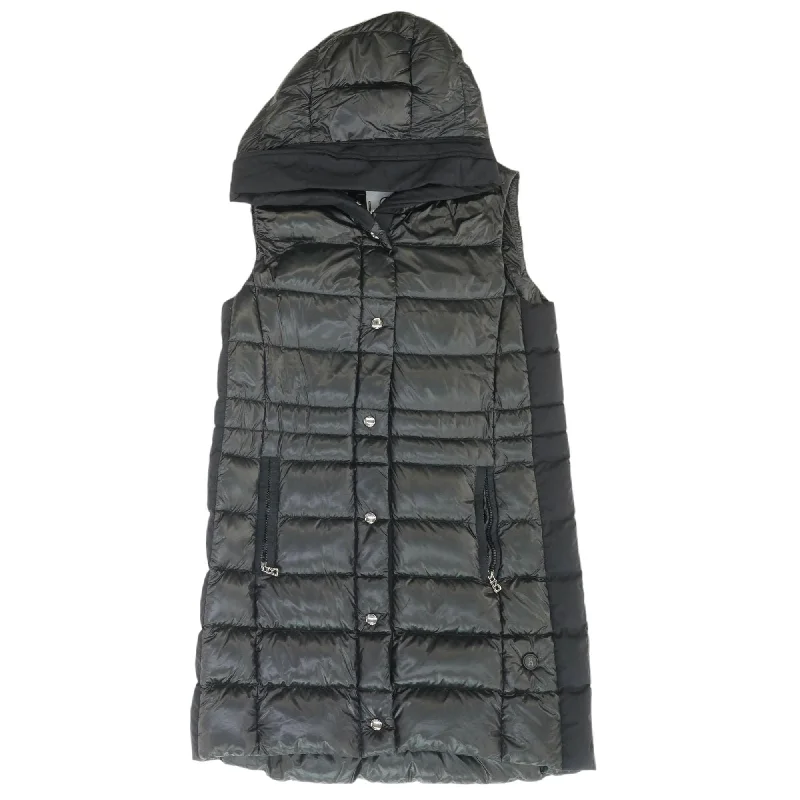 Black Solid Puffer Vest