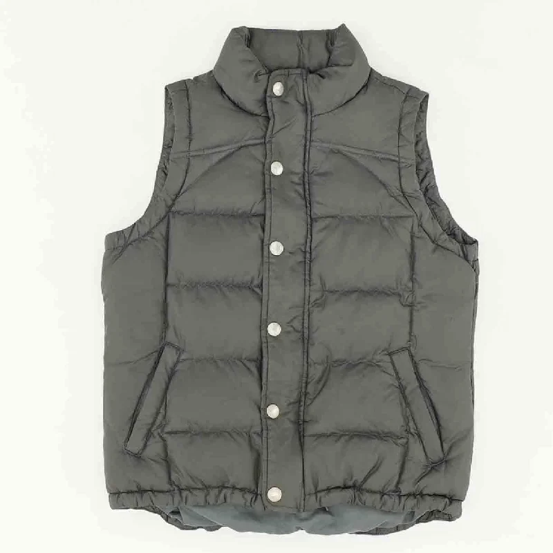 Gray Solid Puffer Vest