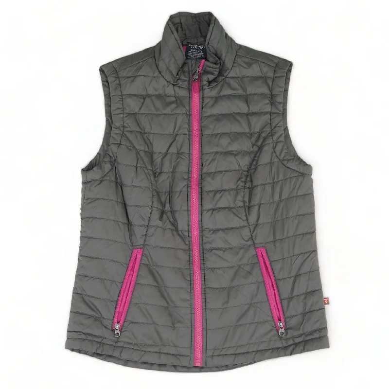 Gray Solid Puffer Vest