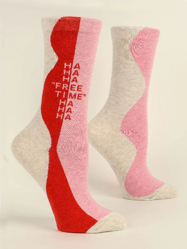 Ha Ha Ha Free Time Ha Ha Ha W-Crew Socks