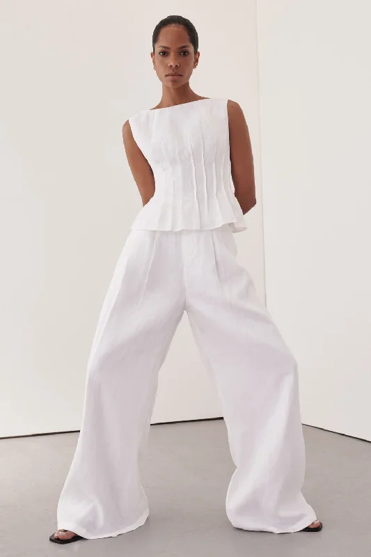 HOLDEN WHITE LINEN PANT