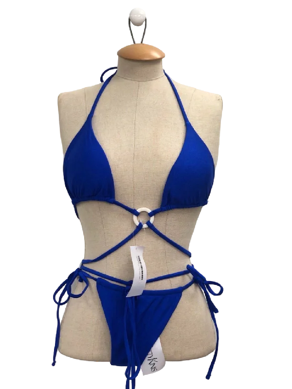 IttyBittyKinins Blue Halter Bikini Set UK L