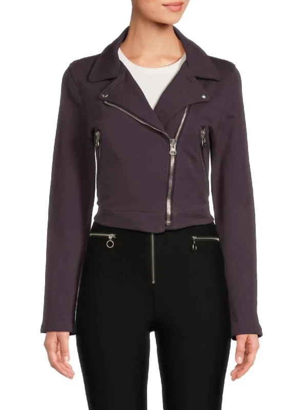 James Perfecto Jacket In Deep Purple