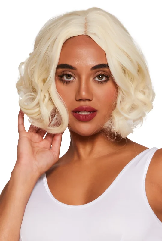 Blonde Curly Bob Wig