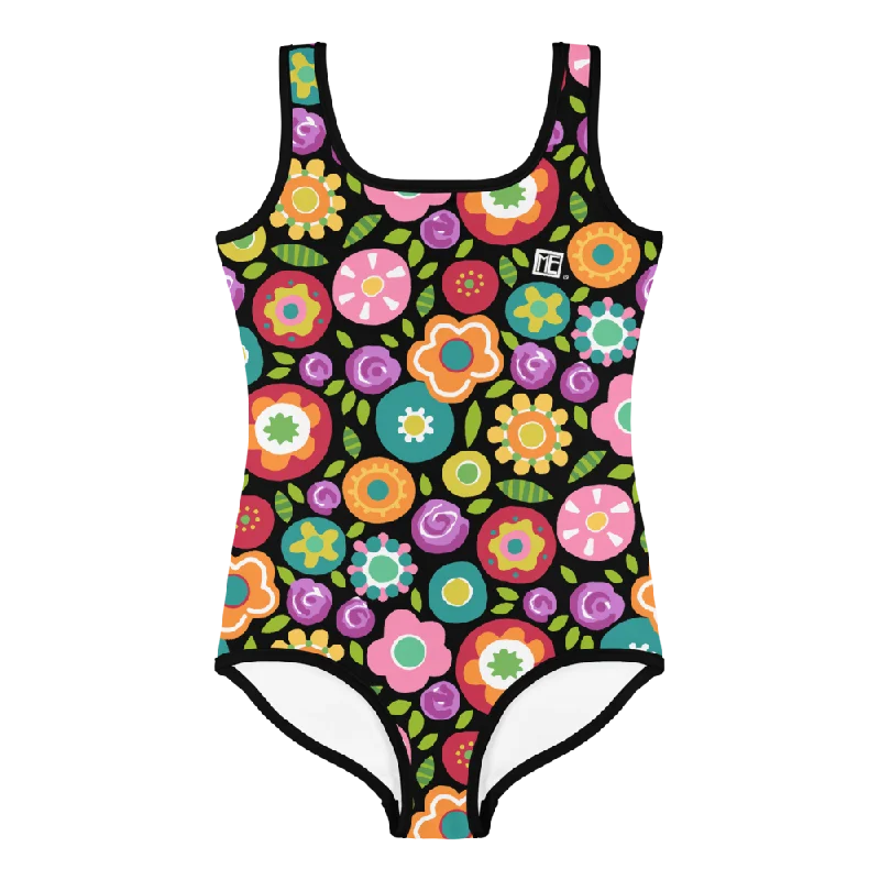 Rainbow Floral Kids Swimsuit