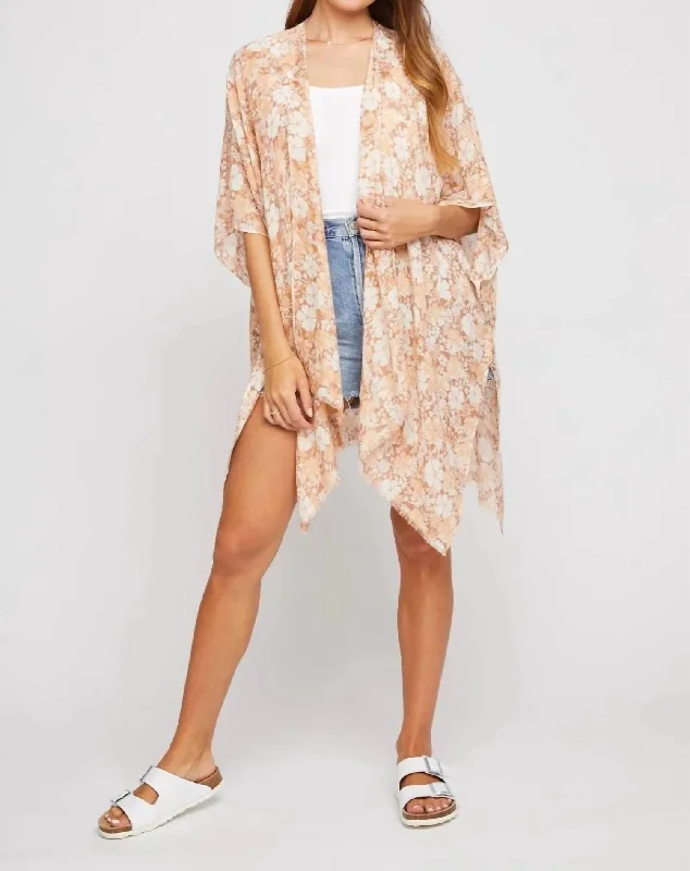 Lightweight Cover-Up In Ginger Floral